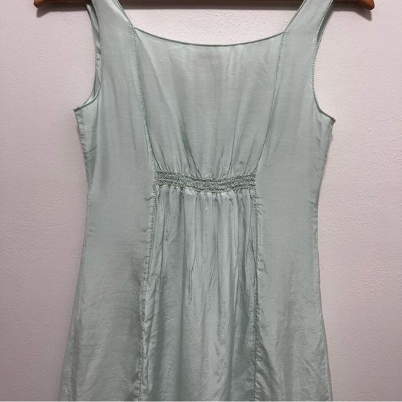 VINTAGE M.S.S.P Silk Blend Mint Green Mini Dress Size XS - Picture 7 of 7